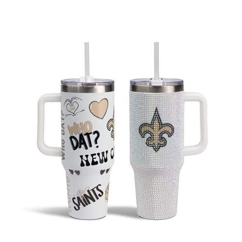 Image of The Memory Company Officially Licensed 2-Pack Game Day Tumblers Team Spirit /Bling, New Orleans Saints