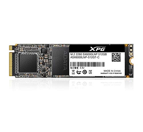 XPG SX6000 Lite 512GB PCIe 3D NAND PCIe Gen3x4 M.2 2280 NVMe 1.3 R/W up to 1800/1200MB/s SSD (ASX6000LNP-512GT-C)