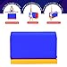 Goplus Mailbox Tumbling Mat, Gymnastics Vaulting Box w/Detachable Mat, Carrying Handle, Premium PU Leather, Portable Jumping Tumbling Aid Trainer for Kids Home Gyms Exercise (Red+Blue+Yellow)