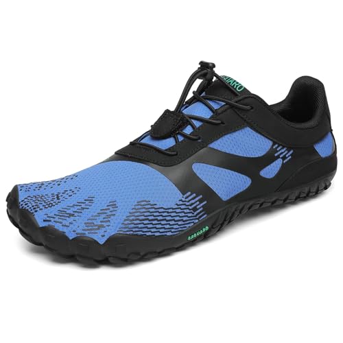 SAGUARO Estate Scarpe Barefoot Minimaliste Uomo Comode e Leggere Antiscivolo Trekking Trail Running Scarpe Asciugatura Rapida Outdoor e Indoor Blupuro 46