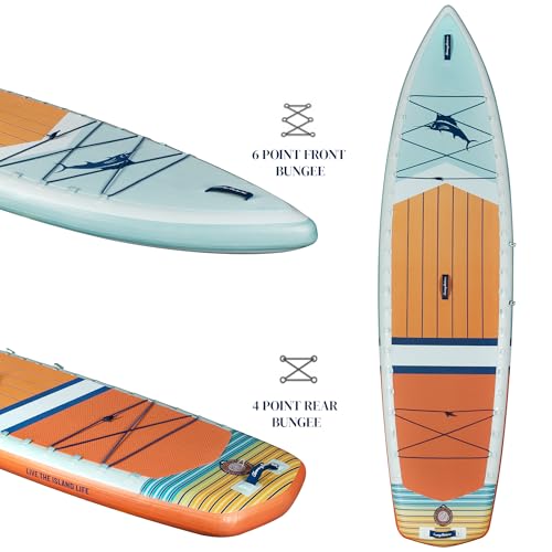 Image of ISLE 2in1 Kayak & Paddle Board Bundle - Stand Up Paddle Board & Kayak, Incl. Seat, Paddle, Pump, Bag, 11.6 x 35.5 x 6 in - max. 425 lbs