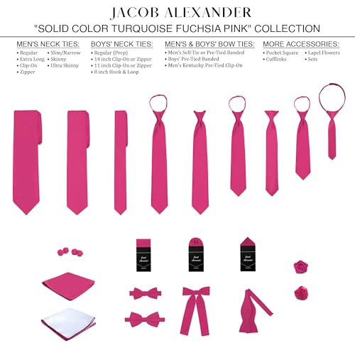 Image of Jacob Alexander Men's Extra Long Solid Color Tie