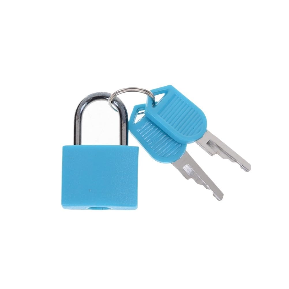Lkfjnhepf 5 Padlock 2Pcs 30X23mm Small Steel Padlock Travel Suitcase Diary Lock With 2 Keys(5)