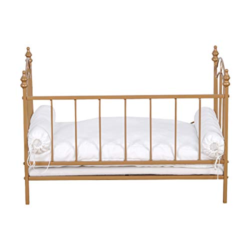 Pet Bed, Dog Bed with Metal Frame and Detached White Velvet Cushion with 2 Pillow for Small Dog - Image 5