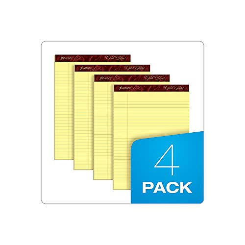 Bloc de papier Canary Wide Rule Gold Fibre avec feuilles détachables nettes pour réunion