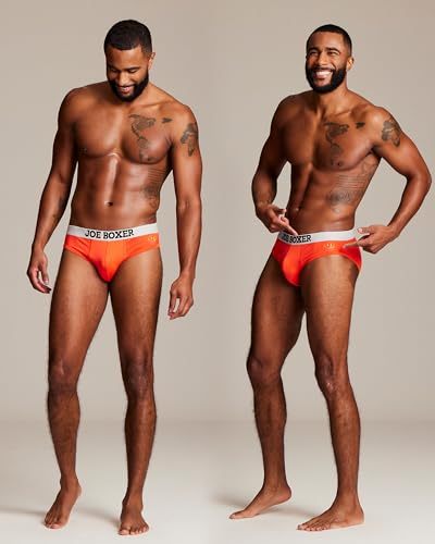 JOE BOXER Pride Edition Rainbow Mens Underwear Briefs 4-Pack, Microfiber Low-Rise Mens Briefs Underwear Pack of 43