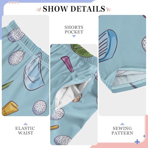 ZZXXB Funny Golf Boys Long Pants Soft Trousers Elastic Waist Kids Lounge Bottoms with Pockets S-XL4