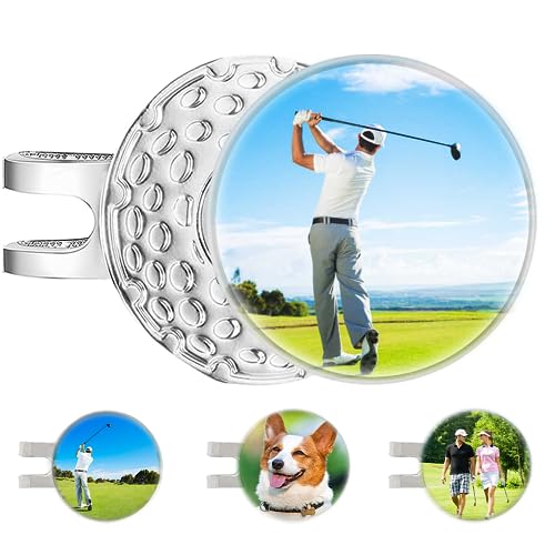 Custom Golf Ball Markers and Hat Clip Set Add Your Text/Photo/Logo Design Personalized Golf Hat Clip with Magnet Great Gift for Golf Lovers