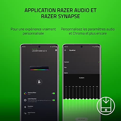 Razer Leviathan V2 X - Barre de Son de Gaming pour PC (avec Haut-parleurs Large Bande, Format Bureau Compact, Alimentation et Transmission Audio par USB Type-C, Bluetooth 5.0) Noir