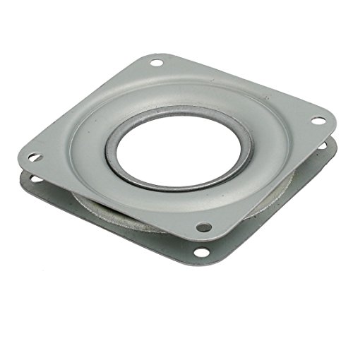 Aexit 3-inch Table Home hardware Chair Rotate Turntable Silver Tone 4pcs Model:70as647qo176