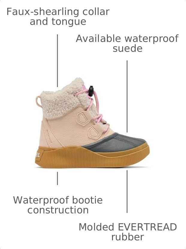 Image of Sorel Youth Out N About IV Chillz Waterproof Boot, Pearlescent /Gum 16, 2