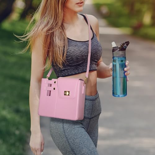 Image of Outdoor Portable Crossbody Water Cup Storage Bag, Shoulder Bag with Sports Water Bottle Holder for Stanley Cup Purse