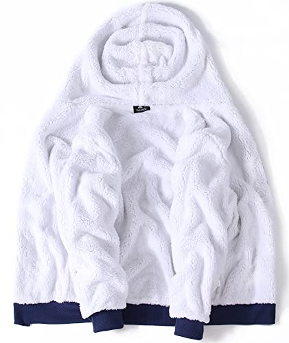 JACKETOWN Athletic Hoodies for Men Heavy Zip Up Sweatshirt Sherpa Fleece Jacket Winter Warmth Coat, Blue, XL3
