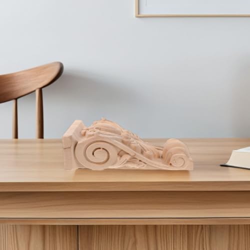 Ménsula pequeña de madera tallada artesanal para una decoración elegante de molduras e interiores 5