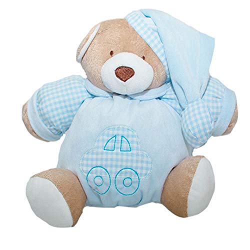 Urso Nino 22cm, Zip, Azul Bebê