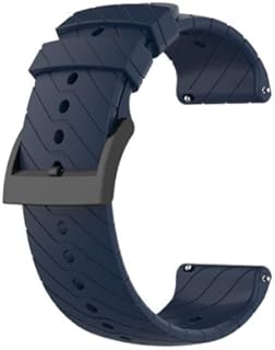 Armband für Suunto7 / 9/9 baro / D5 / Spartan Sport/Spartan Sport Wrist HR, Fossil Herren Nate Edelstahl Hybrid/Fossil Q Herren Q Machine Hybriduhr,24mm Weiches Silikon Ersatzarmband (Blau)