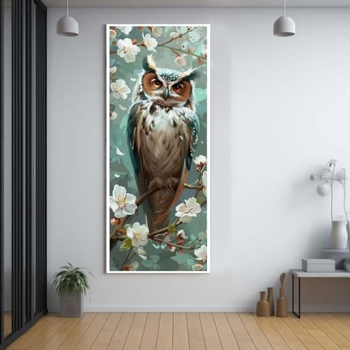 Point De Croix Diamant Painting Chouette 80x220cm Cadeau Idéal pour Femme Art
