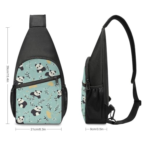 Cute Pandas Sling Bag mochila ligera deportiva miniatura 2