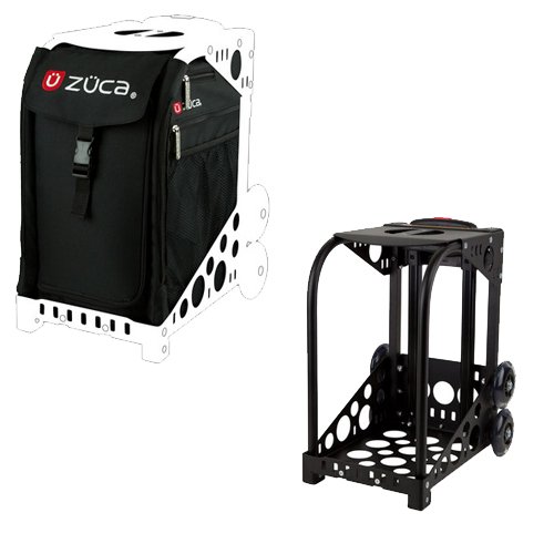 Zuca Sport Wheeled Luggage Complete Set with Frame and Insert Bag. Color: Obsidian (black) bag, with Black Frame. Bonus! Includes Travel Groove Universal Ipod & MP3 Accessory Kit