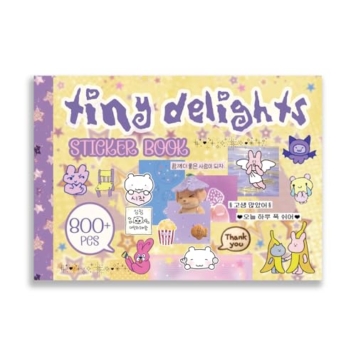 PRSTINCOL Japanese Manga Style Sticker Book with 30 Sheets of Die Cut Stickers Over 1200 Pieces for DIY Journaling and Scrapbooking