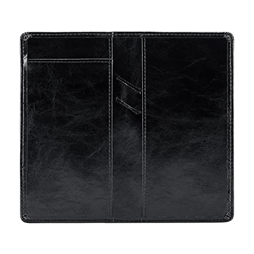 Image of Aurya Leather Checkbook Covers for Personal Checkbook, Checkbook Holder with Free Vinyl Divider, Checkbook Cover for Duplicate Checks for Men and Women