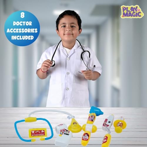 Image of PlayMagic Mickey Doctor Playset for Kids|Convertible Suitcase with Battery Operated Pretend Play Toy for Boys & Girls 3+ Yrs|Doctor Kit Toyset Perfect for Gift|Pretend Play Learning Toy|Made in India