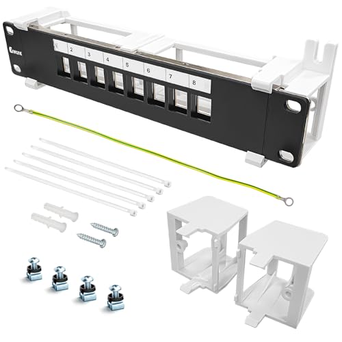 Panneau de brassage Keystone 8 ports vierge pour optimiser le câblage RJ45