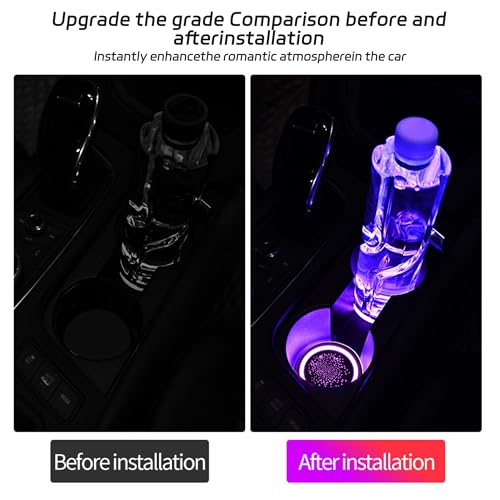 Luces LED para portavasos de carro, 2 unidades miniatura 5