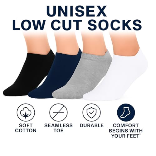 6 Pairs Cotton Ankle Socks for Men & Women – Seamless Toe, Cushioned Sole, Breathable Everyday Comfort | Sockverse2