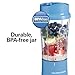 Hamilton Beach Portable Blender for Shakes and Smoothies with 14 Oz BPA Free Travel Cup and Lid, Durable Stainless Steel Blades for Powerful Blending Performance, Tranquil Blue (51172)