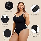 Junlan Women Shapewear Bodysuit Tank Tops Seamless Waist Trainer Vest Tummy Control Full Body Shaper(Black,XL-2XL) - Image 4