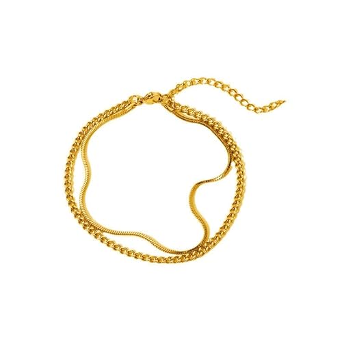 Joyandcelet Mens Bracelet Set 6.5-8In - Gold Bracelets for Men