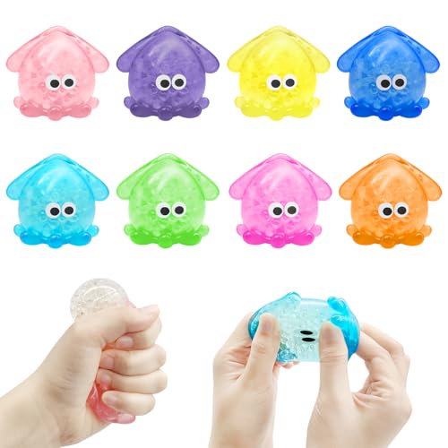 Yeefunjoy 4PCS Juguetes Antiestrés Squeeze, Taba Juguetes Pulpo Squishy Fidget Toy Set Sensoriales Alivian la Ansiedad Apretar Tdah Autismo Relajación Navidad cumpleaños Regalo para Niños y Adultos