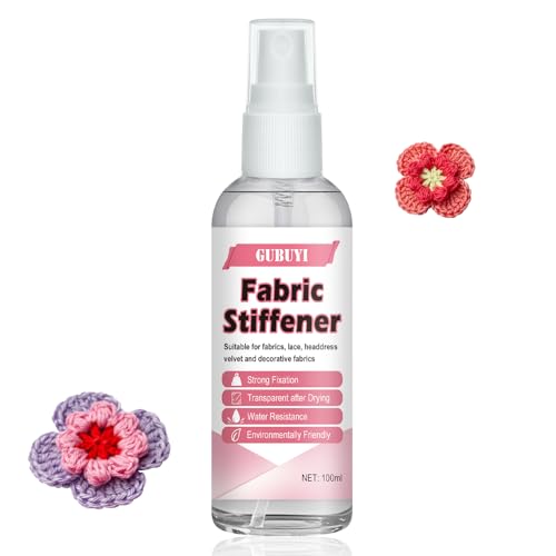 100ml Endurecedor Textil, Endurecedor Textiles Impermeable, Rigidifica los Tejidos, Endurecedora de Tejidos ideal para Modelar Tejidos y Tejido de Punto Rígido, Transparente