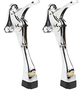 Kickdown Door Stopper 4 Inches - 2 Packs One Touch Adjustable Height Door Stop for The Bottom of ...