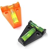 UBEI RV T-Level Shatterproof Cross Check Bubble Level 2 Way Multipurpose For RVs, Camping, Hobby, Milling, Machines, Furniture, Trailers, Construction, Home, Tripods, Camera Equipment, Etc (2 pcs)