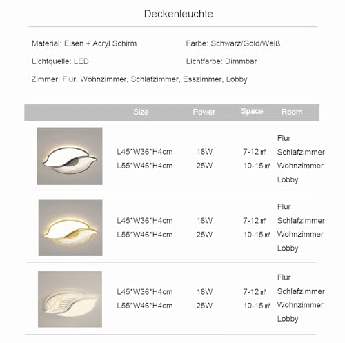 Lámpara LED de techo regulable con mando 3000-6000K para iluminación de apartamento 3