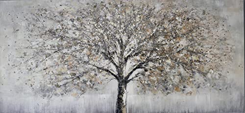 Yangxiaolei cuadros decoracion salon grandes modernos Arte de pared grande del árbol de la vida cuadro lienzos laminas decorativos dormitorios pared 40x80cm(15.7x31.5inch) Frameless