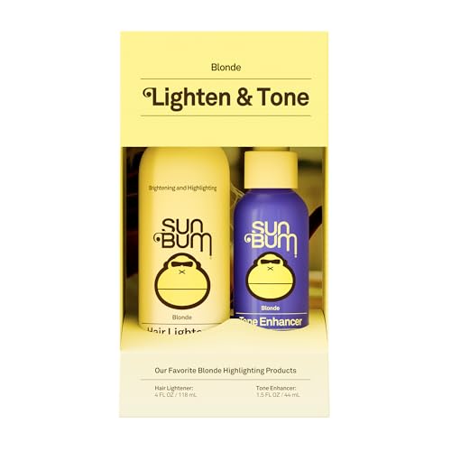Sun Bum Lighten and Tone Travel Kit - Blonde Hair Lightener and Tone Enhancer - Enhances Hair Color...