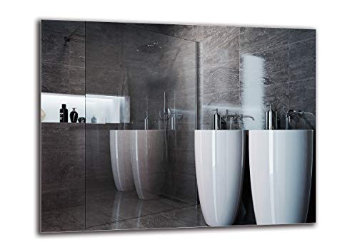 Espejo Standard - Espejo sin Marco - Dimensiones del Espejo 90x70 cm - Espejo de baño - Espejo de Pared - Baño - Sala de Estar - Cocina - Hall - M1ST-01-90x70 - ARTTOR