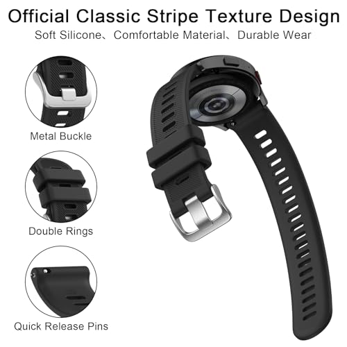 Image of Tobfit Straps Compatible with Garmin Vivoactive 5 /3,Venu Sq /Venu Watch Band for Women Men, 20mm Soft Silicone Sport Strap for Garmin Vivoactive 3 /5, Vivomove HR, Forerunner 245 /645 Music