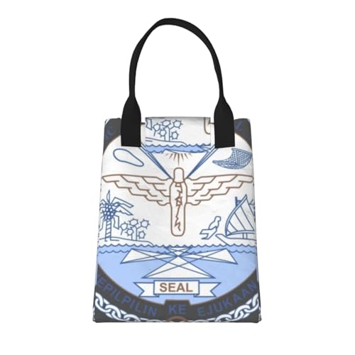 ‌Coche Aislado Niños Marshall Islands Emblema Nacional Bolso Almuerzo Camión Gran Nevera Térmica Bolso Para Niño Picnic Escuela Lunch Box Tote Marshall Islands Emblema Nacional‌