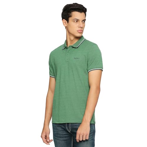 Image of Pepe Jeans Men's Cotton Regular Fit Polo T-Shirt