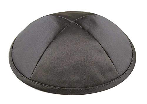 Image of Zion Judaica Deluxe Satin Kippah Yarmulkes for Kids Teens & Adults Skullcaps 6.25 inch Multi-Color Options 4 Panel Design