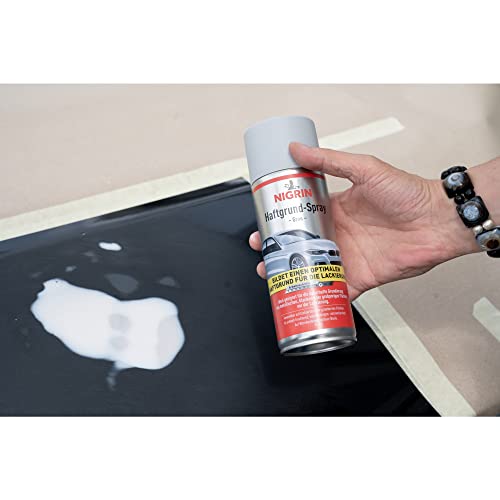 NIGRIN Haftgrund, 6 x 400 ml Sprühdose, für die Grundierung von Oberflächen vor dem Lackieren, grau