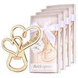 Winocbxt 50 Packs Love Forever Bottle Openers for Wedding Favors to Guests ,Bridal Shower Party Gifts , Souvenirs or Decorations with Gift Package (Love heart)