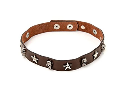 La Loria Accessoires Femme 2 chaîne de bottes -Rock Stars- Accessoires bijoux en cuir véritable pour embellir les chaussures - brun Cover