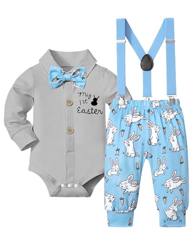 BAVADER Baby Boy Easter Outfit 0-3 Month My First Easter Baby Boy Outfit Baby Easter Outfit Boy Easter Outfits for Baby Boys Infant Boy Easter Outfit 1st Easter Baby Boy Outfit