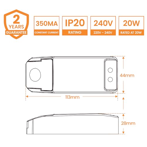 Controlador LED de corriente constante 20W 350mA 7