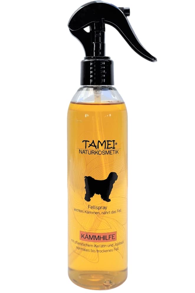 Tamei Bio Fellspray mit Duft - zur Kämmhilfe und Fellpflege - natürlich biologisch, 250ml - vegan - Fell glättend, vitalisierend und aufbauend